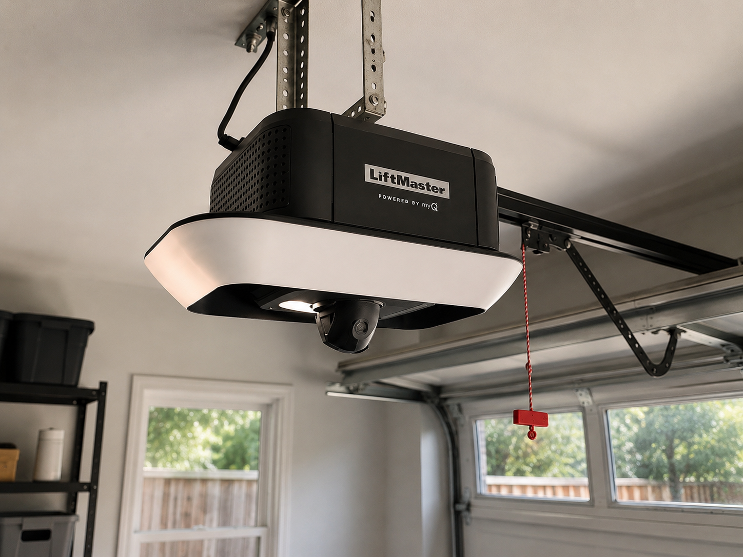 LiftMaster WiFi belt drive opener installed in a historic Berkeley home garage